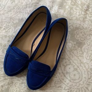 Blue Zara loafers
